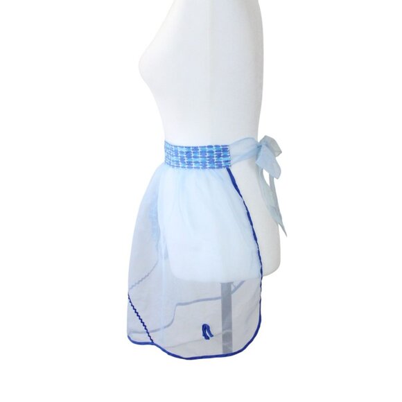 Vintage Kitchen Apron Cooking Baking Waist Apron Cute Bow Pocket Sheer A27 - Picture 2 of 7